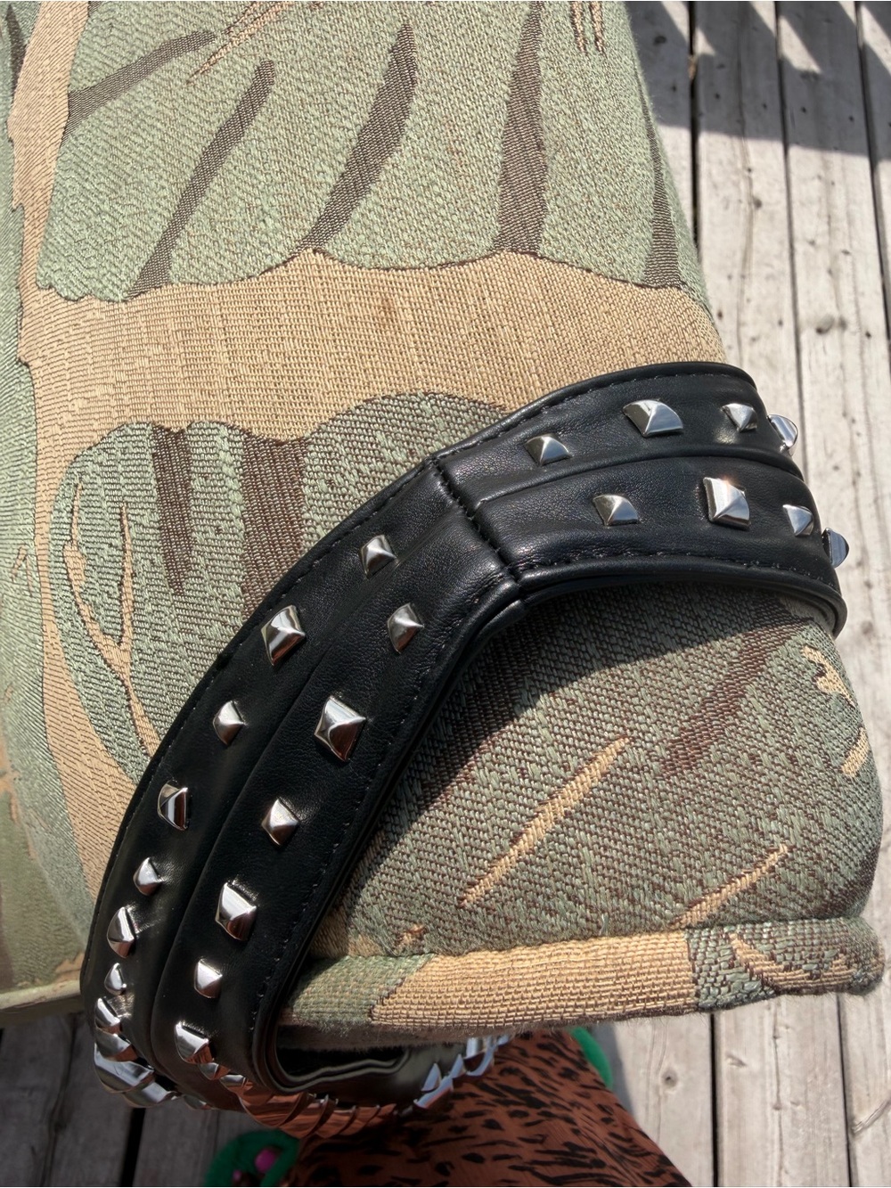 Black Studded Shoulder Bag - Picture 6 of 6